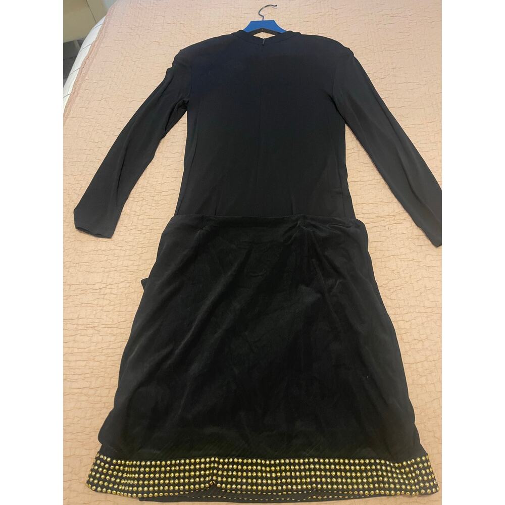 Roberto Cavalli Studded Mini Dress in Black with Gold Studs NWT - Picture 7 of 16